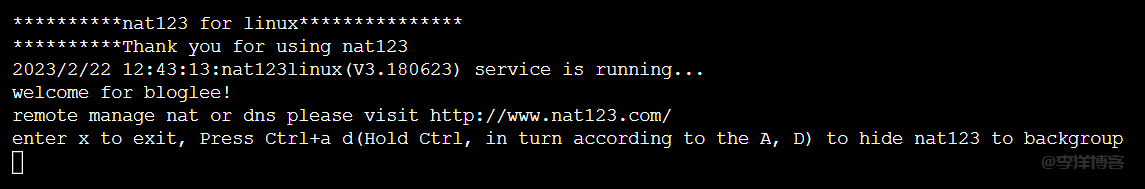 Linux利用nat123软件实现内网穿透的图文教程