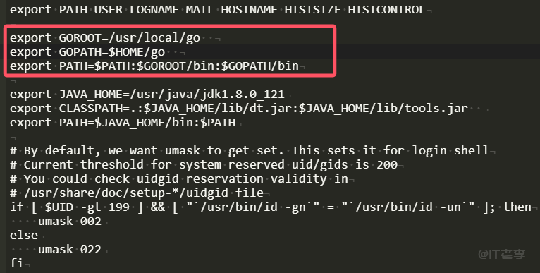 linux系统下安装和部署go语言环境并设置开机启动的图文记录