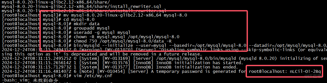 Linux下手动安装MySQL8.0数据库的图文记录